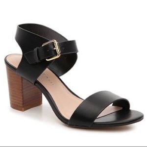 Kelly & Katie Frilisa Black Heeled Sandal NEW with box